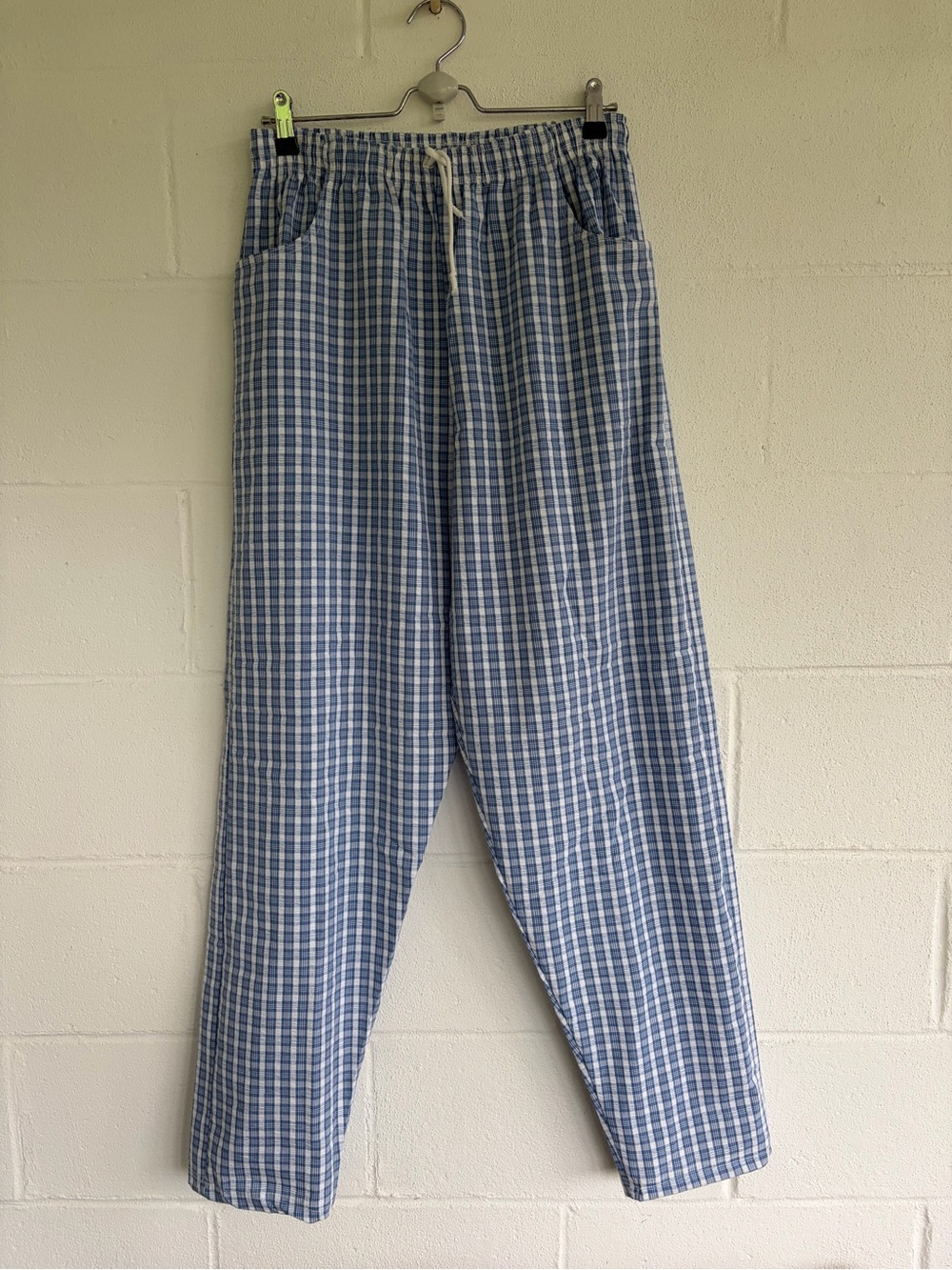 Powerhouse Gym - Vintage Blue Checked Drawstring Pants